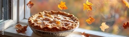 Autumn Pie Cooling on Windo...