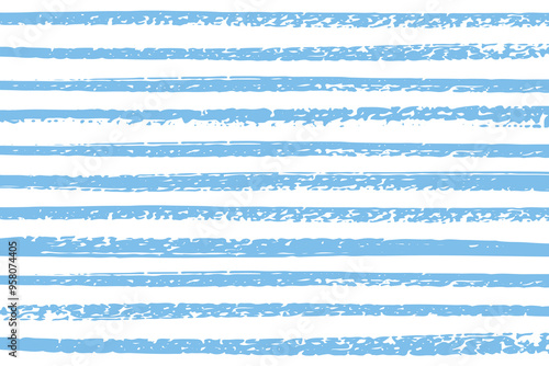 Hand drawn brush stroke line pattern. Pastel blue striped paint brush background. Childish cute background. Vector illustration