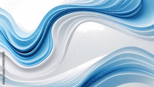 abstract blue wave background