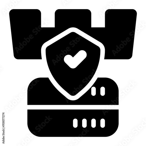Fotografie bastion host, server, bastion, hosting, cyber security solid or glyph icon