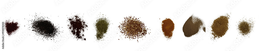 Close-up macro shot of various spices Close-up macro shot of various spices