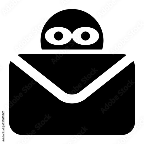  spoofing, scam, cybercrime, attack, cyber security solid or glyph icon