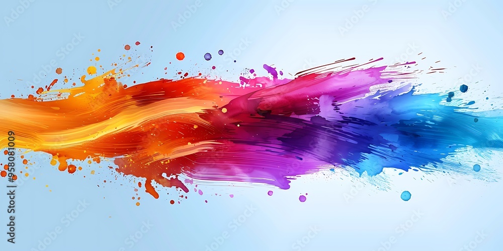 A Colorful Brush paint ribbon stroke swirl A Colorful Brush paint ribbon stroke swirl