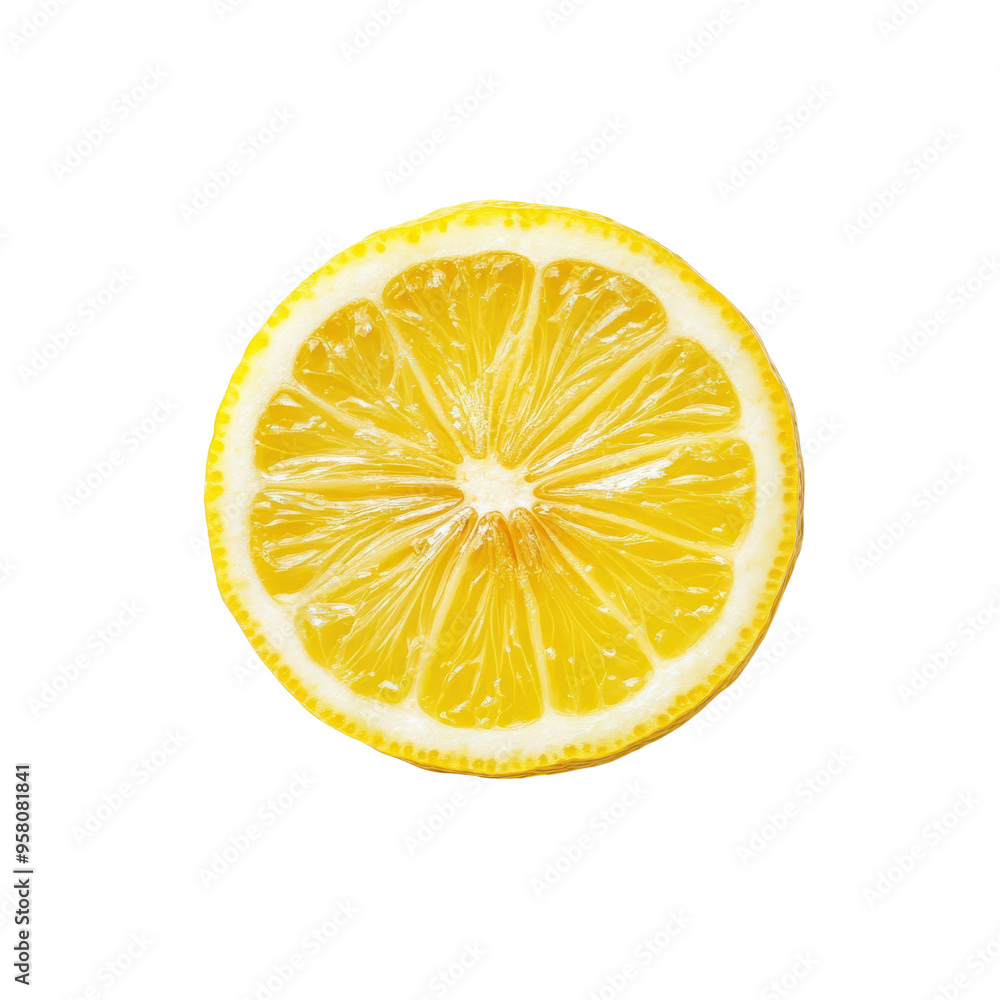 Bright and fresh lemon slice isolated on white background, showcasing vibrant citrus fruit and juicy texture, perfect for culinary use. Bright and fresh lemon slice isolated on white background, showcasing vibrant citrus fruit and juicy texture, perfect for culinary use.