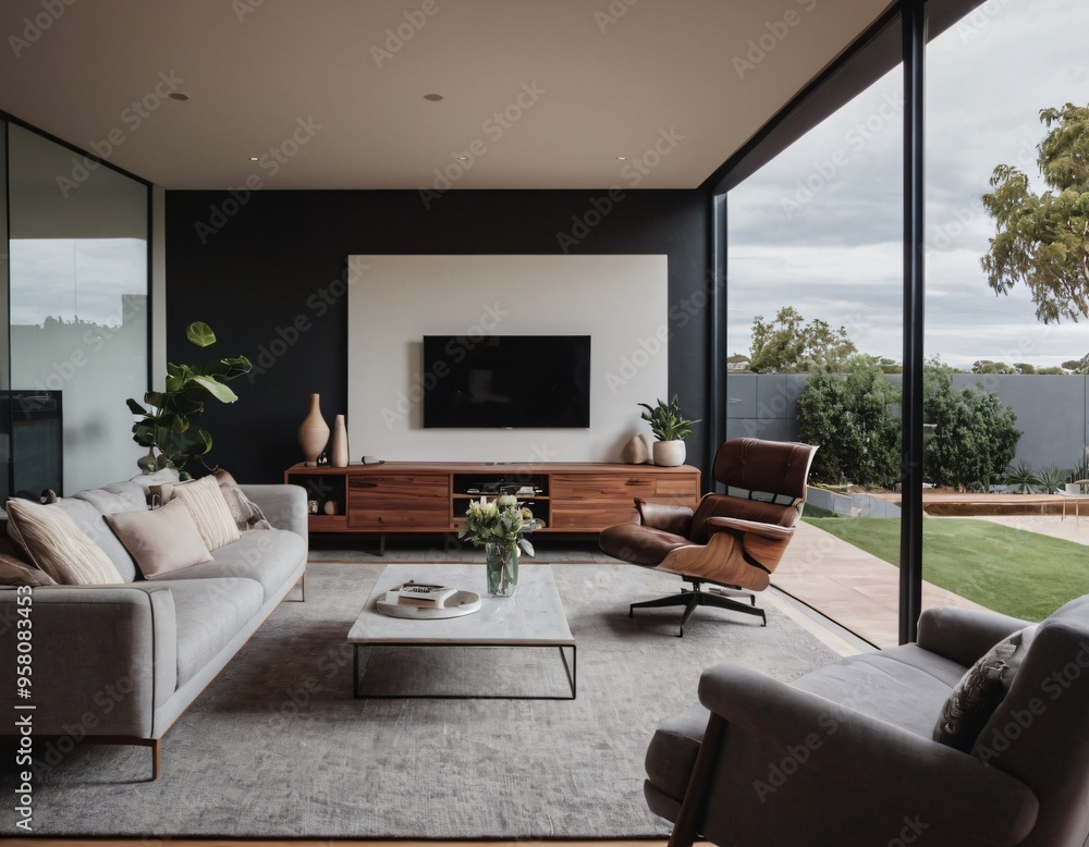 Beautiful modern home in South Australia, urban environment, modern accessories and furniture Beautiful modern home in South Australia, urban environment, modern accessories and furniture