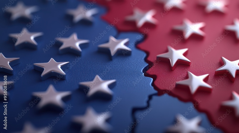 Patriotic Abstract Background with American Flag Inspired Design Patriotic Abstract Background with American Flag Inspired Design