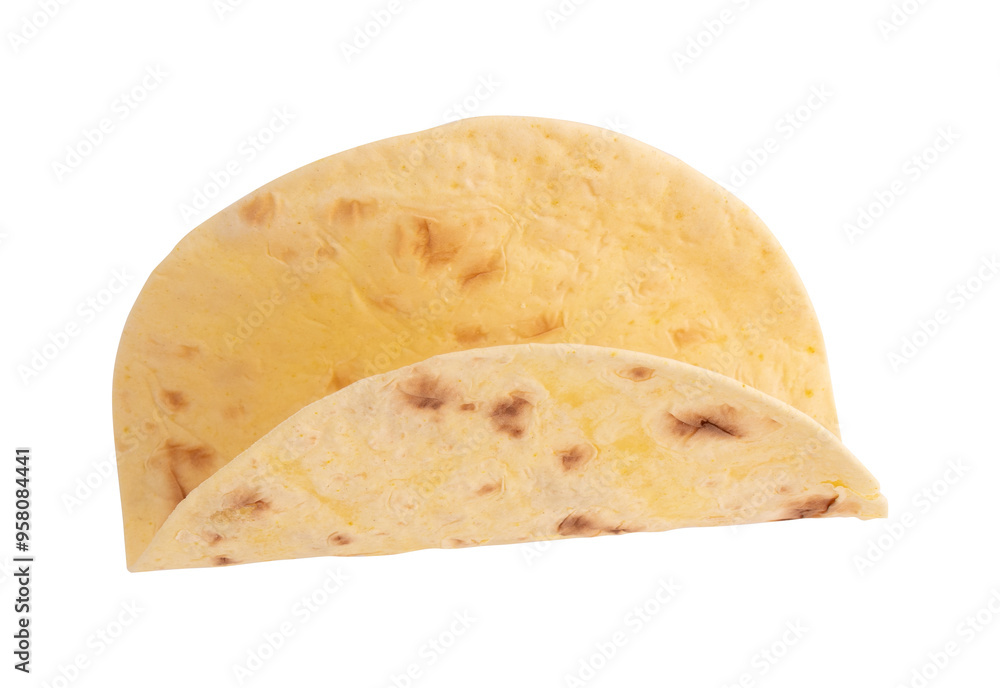 empty tortilla, thin wheat flat bread isolated on white background, corn tortilla for prepared mexican food taco empty tortilla, thin wheat flat bread isolated on white background, corn tortilla for prepared mexican food taco