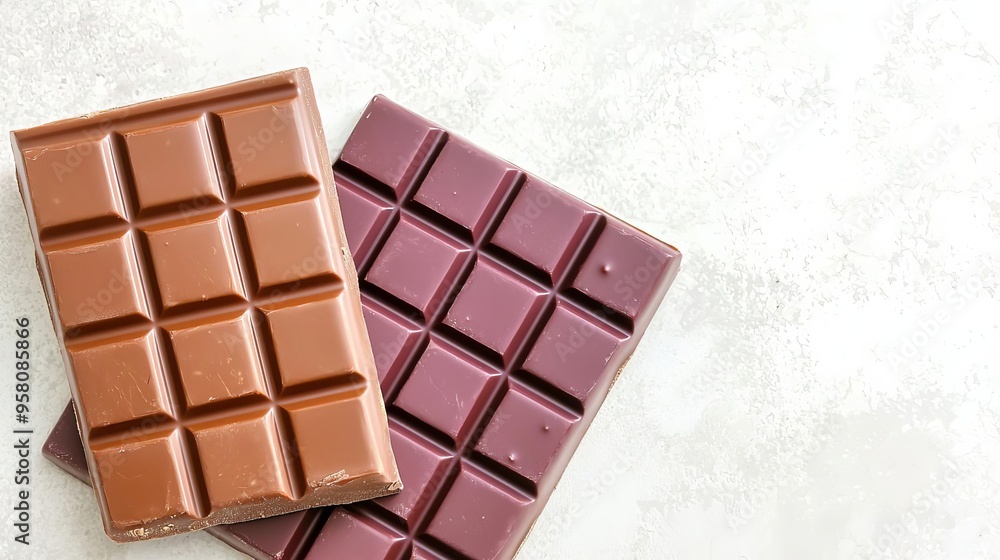 Organic chocolate bar, gradient from lavender to earthy brown, matte finish, natural and clean, modern branding style Organic chocolate bar, gradient from lavender to earthy brown, matte finish, natural and clean, modern branding style