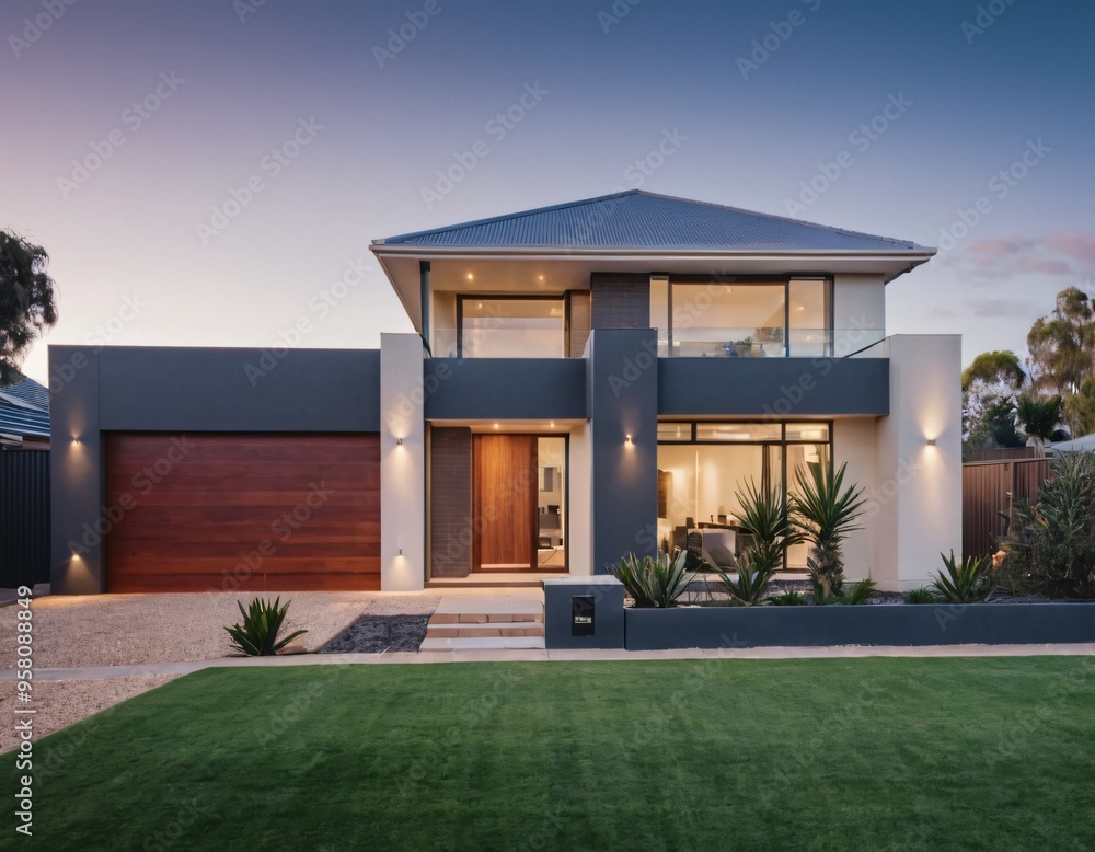 Beautiful modern home in South Australia, urban environment, modern accessories and furniture Beautiful modern home in South Australia, urban environment, modern accessories and furniture