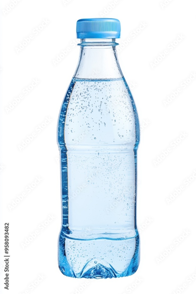 A clean, clear bottle of sparkling water showcasing bubbles under bright light, perfect for hydration and refreshing moments. A clean, clear bottle of sparkling water showcasing bubbles under bright light, perfect for hydration and refreshing moments.