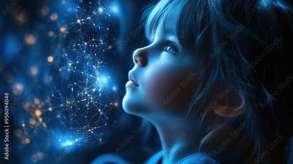 Early childhood cognitive growth Creativity impact Brain development and mental functions concept Early childhood cognitive growth Creativity impact Brain development and mental functions concept