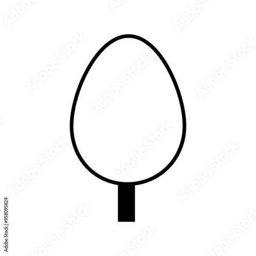Tree icon vector. Plant illustration sign. Garden symbol or logo.