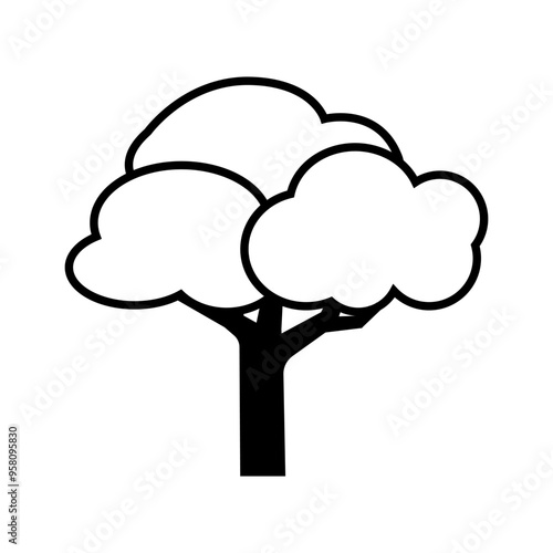 Tree icon vector. Plant illustration sign. Garden symbol or logo.