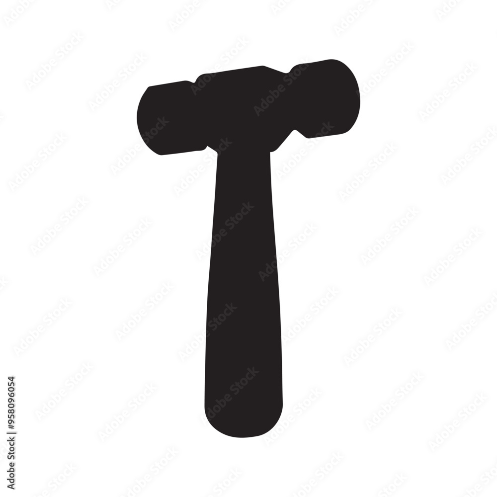 Hammer silhouette - Mechanic Tools illustration in black and white
Hammer silhouette - Mechanic Tools illustration in black and white
