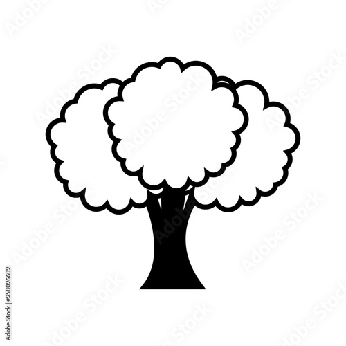 Tree icon vector. Plant illustration sign. Garden symbol or logo.