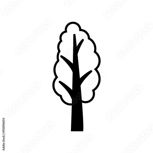 Tree icon vector. Plant illustration sign. Garden symbol or logo.