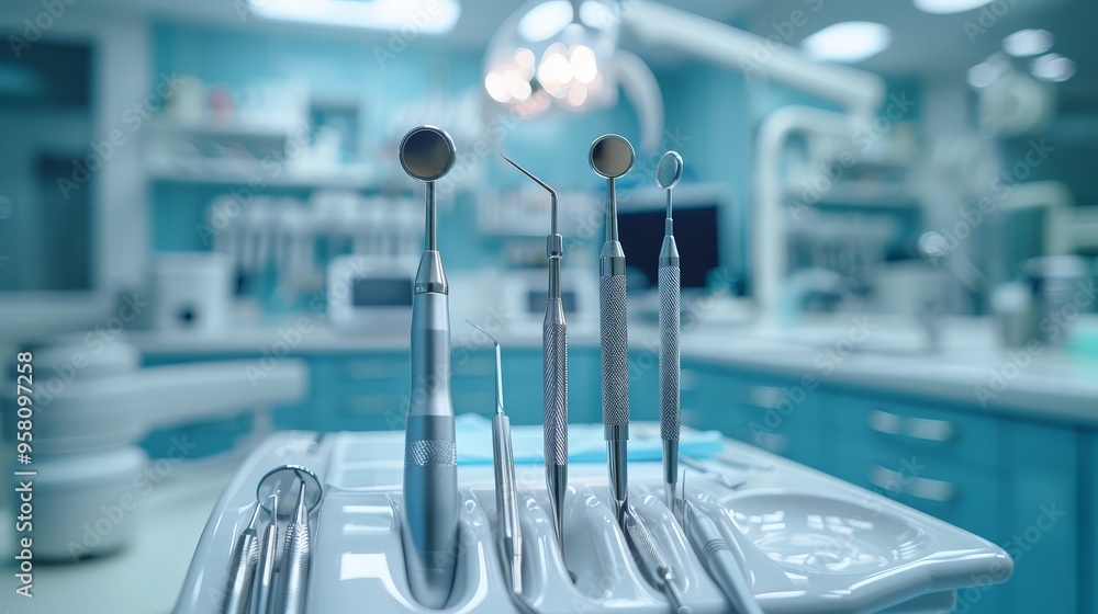 close-up of dentistry instruments in a bright and clean environment close-up of dentistry instruments in a bright and clean environment