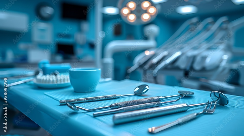 close-up of dentistry instruments in a bright and clean environment close-up of dentistry instruments in a bright and clean environment