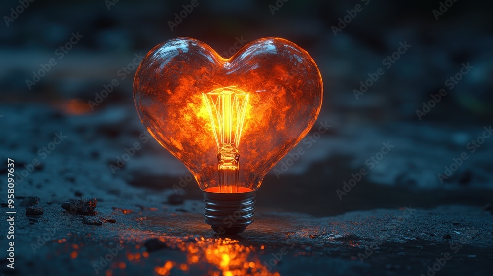Heart Shaped Light Bulb Heart Shaped Light Bulb