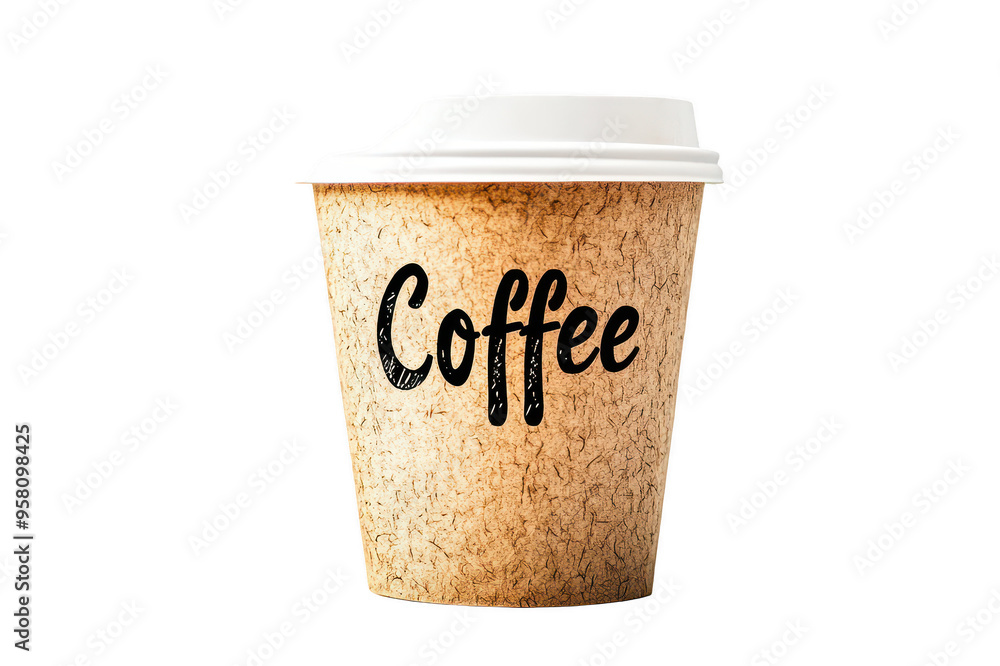 Cardboard cup with coffee on transparent background Cardboard cup with coffee on transparent background