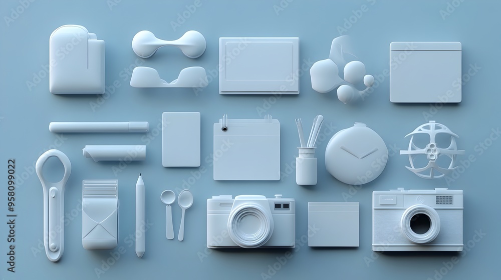 Monochromatic Minimalist Icon Set for Business Presentations and Modern Designs Monochromatic Minimalist Icon Set for Business Presentations and Modern Designs