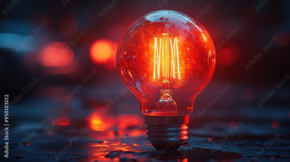 Glowing Light Bulb Glowing Light Bulb