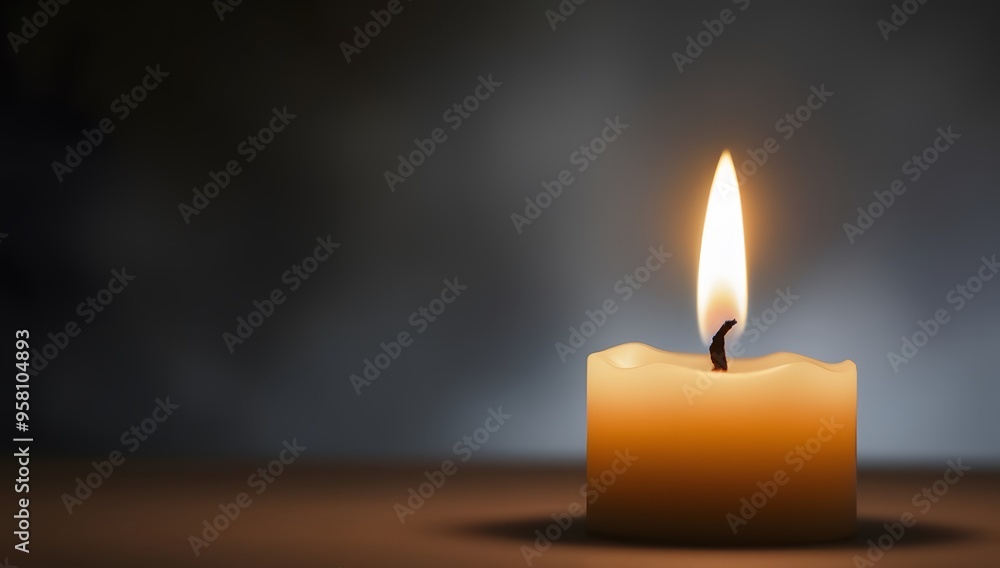 candle with little light with dark blur background candle with little light with dark blur background