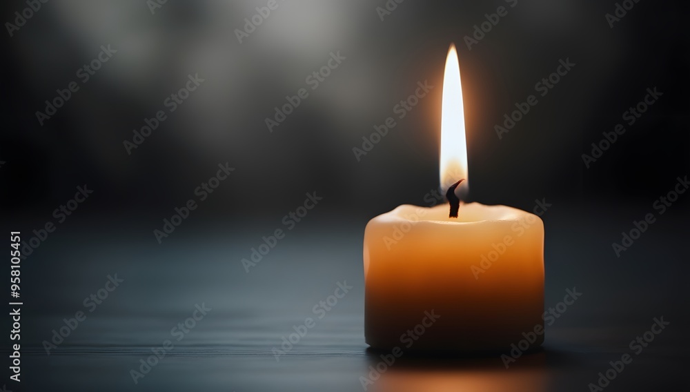 candle with little light with dark blur background candle with little light with dark blur background