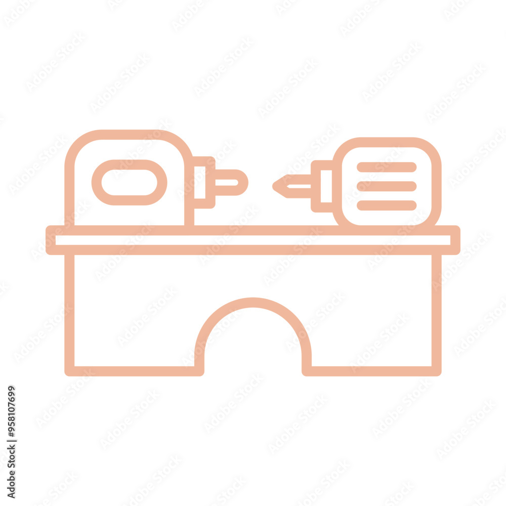 Lathe Machine icon design