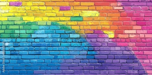 Background with rainbow graffiti art for a birthday party