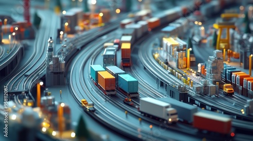 Miniature City: Railyard Metropolis in Motion