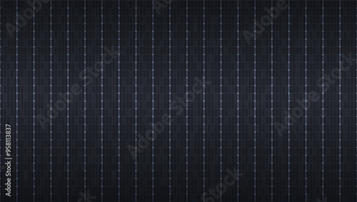 Solar panel pattern for the background. Banner of a set of solar panels as a template for designs in the concept of alternative green energy. Vector illustration