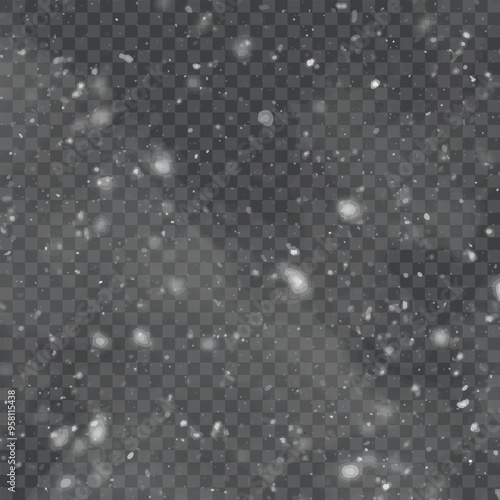 Transparent Snowflake Overlay for Winter Design Projects. Vector illustration.