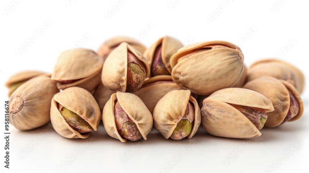 Delicious pistachios, isolated on white background Delicious pistachios, isolated on white background
