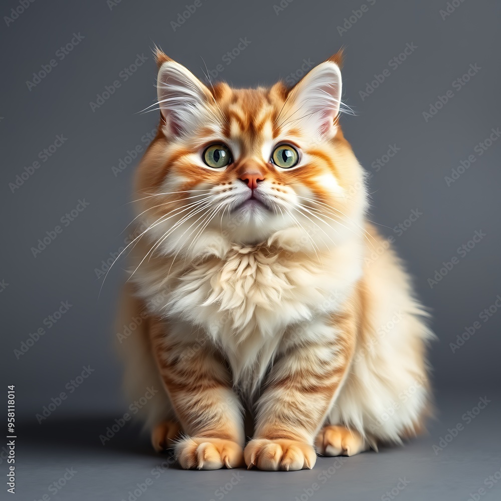 cat on white background cat on white background