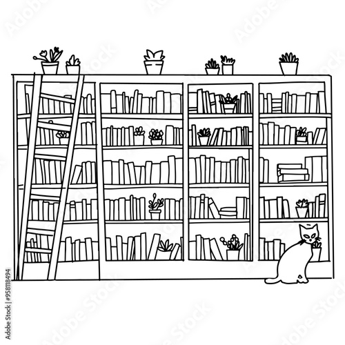 Book tracker. Book shelves