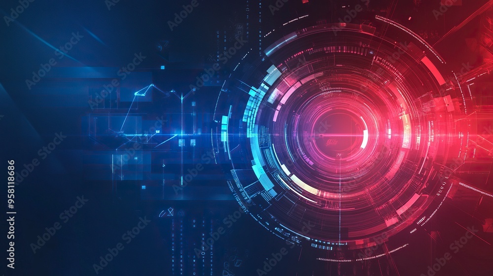 Obraz premium Abstract technology background, modern design vector illustration generative ai