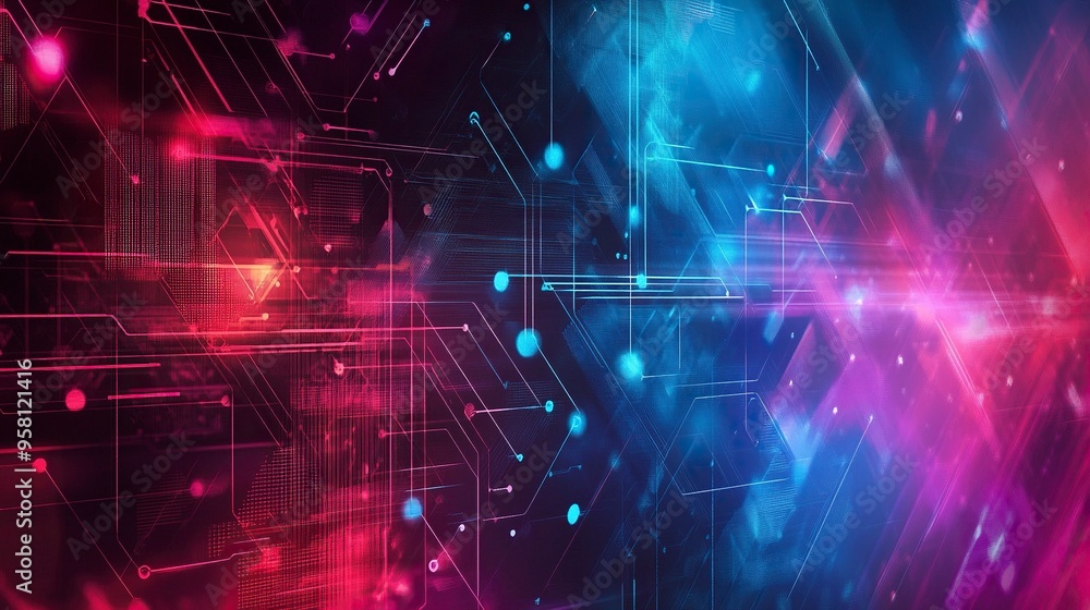 Abstract technology background, modern design vector illustration generative ai Abstract technology background, modern design vector illustration generative ai