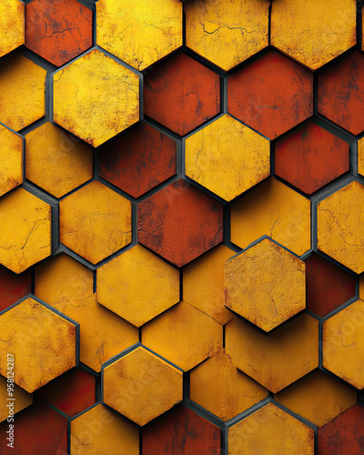 abstract honeycomb hexagon wood 