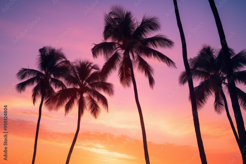 Tropical Sunset Silhouette Tropical Sunset Silhouette