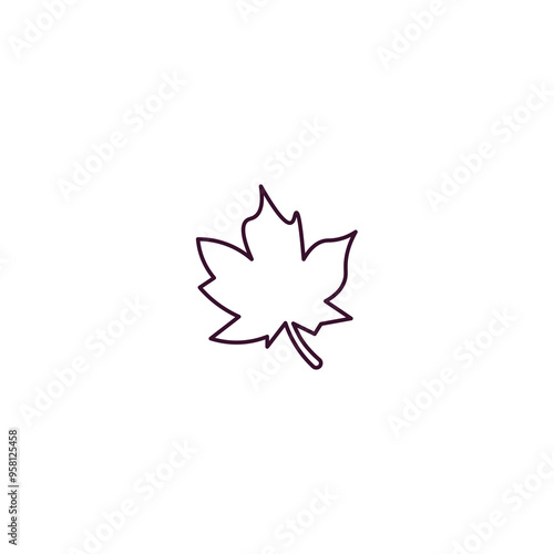mapple leaf outline icon. Linear vector from ecology concept. Thin line mapple leaf icon isolated on white background