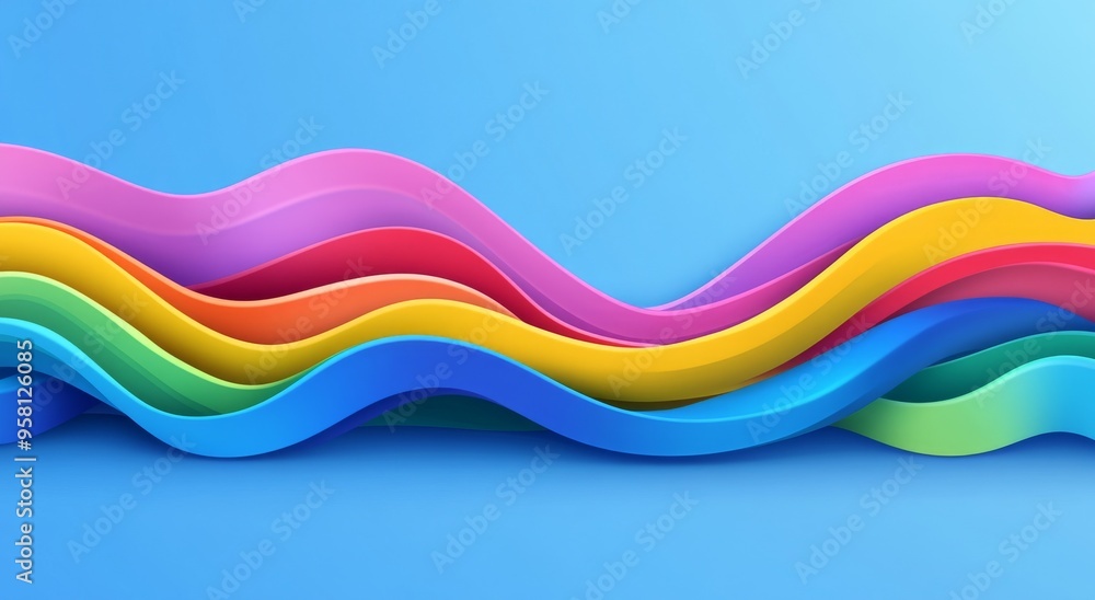 A vibrant rainbow diagonal line with a dreamy, ethereal quality A vibrant rainbow diagonal line with a dreamy, ethereal quality