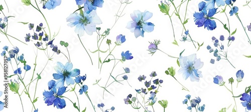 patrón de flores de acuarela