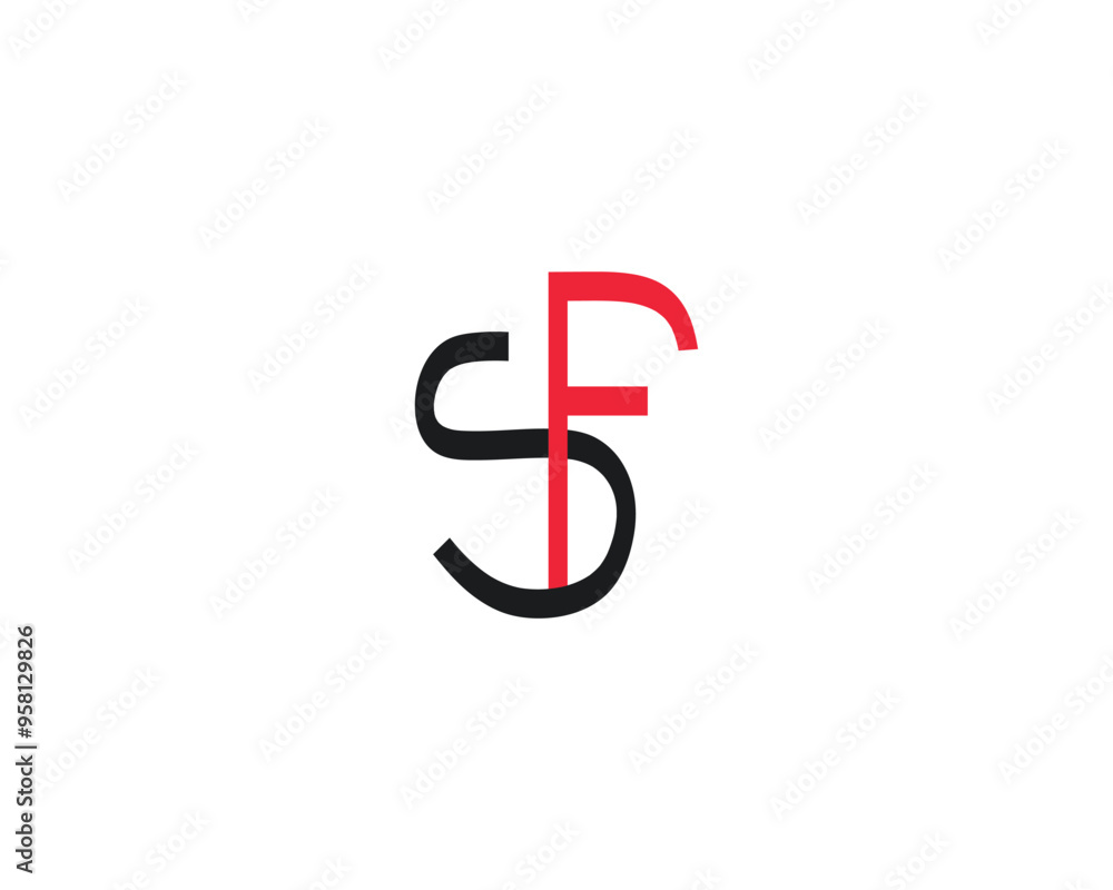 Creative letter SF or FS logo design vector Creative letter SF or FS logo design vector