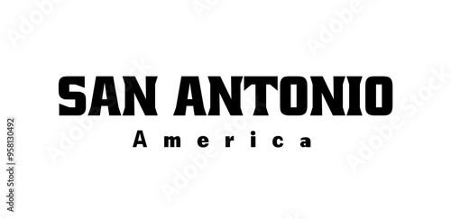 San Antonio  sign design logo business company symbol letter icon web brand modern concept.  Design features geometric style, vector illustration with bold typography in modern font.  white background