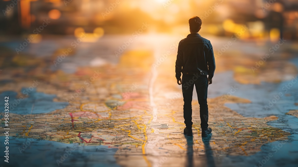 Strategic business plan with a roadmap and goals, concept of future company growth Strategic business plan with a roadmap and goals, concept of future company growth