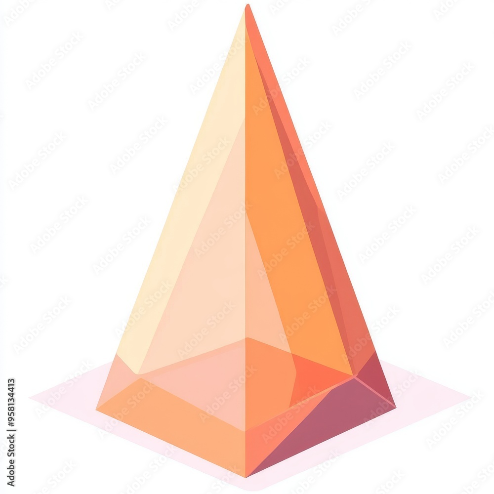 Educator's 3D Gradient Cone Illustration This 3D-rendered cone is rendered with a soft gradient, set against a white background, and is ideal for teaching geometry and mathematics Educator's 3D Gradient Cone Illustration This 3D-rendered cone is rendered with a soft gradient, set against a white background, and is ideal for teaching geometry and mathematics