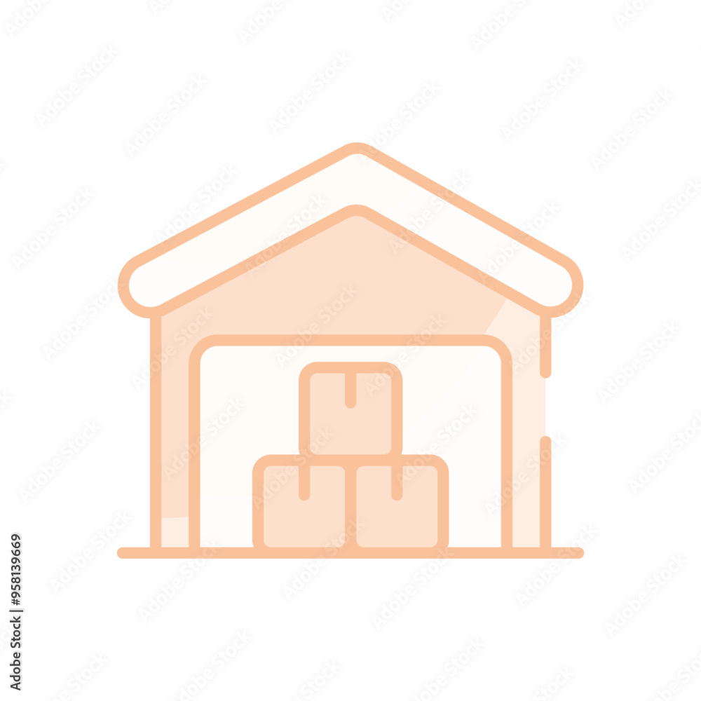 Warehouse vector icon Warehouse vector icon