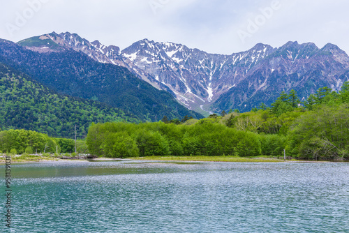 日本の風景・初夏 長野 新緑の上高地 大正池