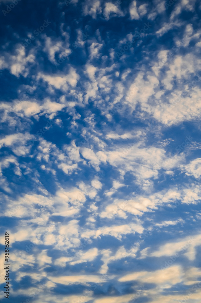 Light cirrus clouds against a light blue sky. Vertical. Light cirrus clouds against a light blue sky. Vertical.